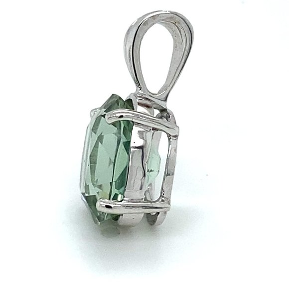 Mint Green Tourmaline 6.85ct Solid 18K Pendant - Picture 4 of 5